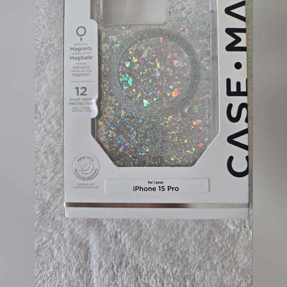 Case-Mate iPhone 15 Pro Glitter Case - Silver - Picture 2 of 2